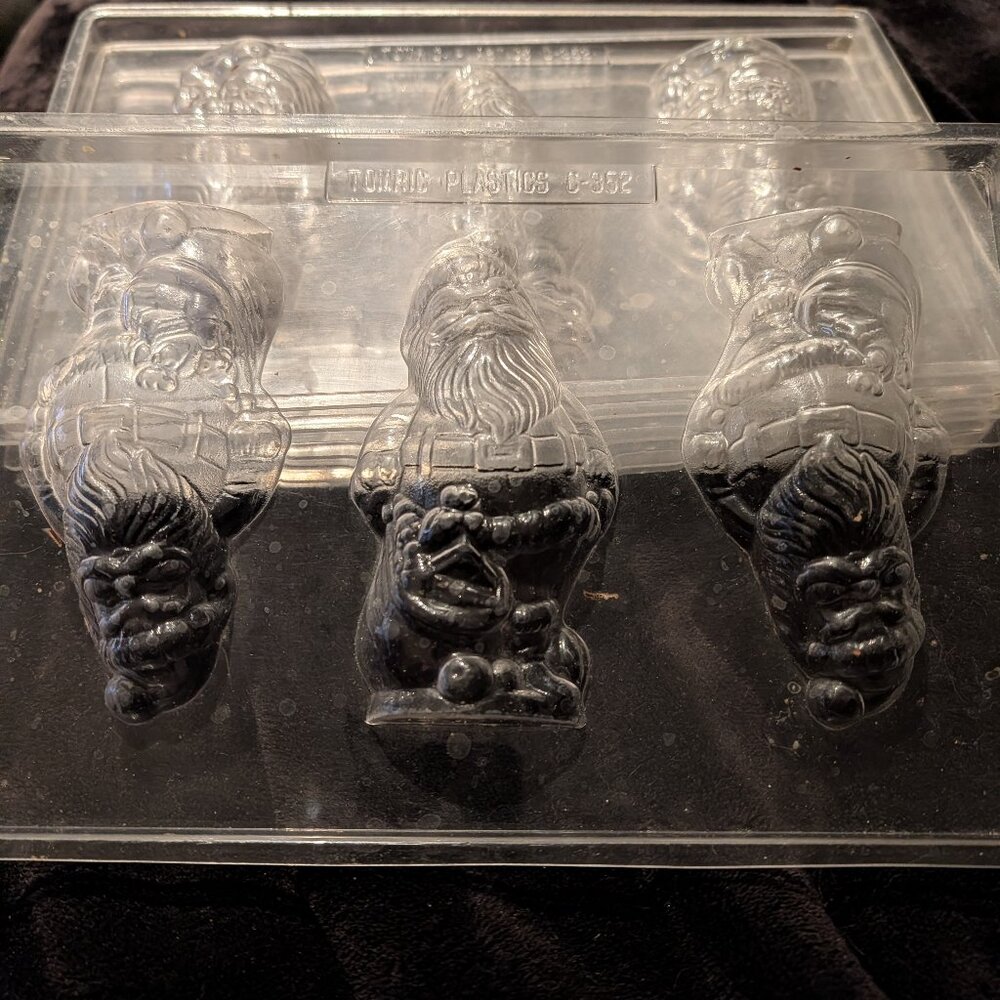 Tomric Professional Chocolate Molds Santa with bag C-352 5 sets 3 cavities